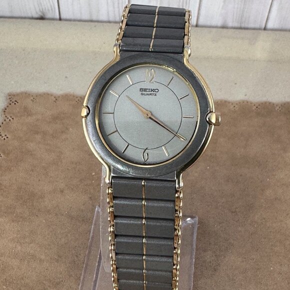 Vintage SEIKO Quartz Japan Movement 2 Tone Watch 5N0266 - Picture 1 of 10